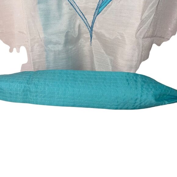 Lyre Bird Vintage Womens Robe Size Large Pink Floral Applique Short Belt Pockets - Picture 7 of 10